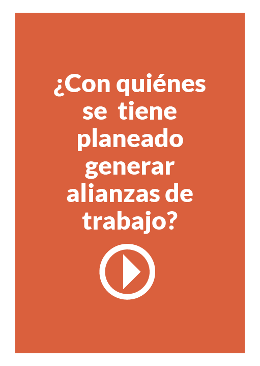  ¿Con quiénes se tiene planeado generar alianzas de trabajo? 