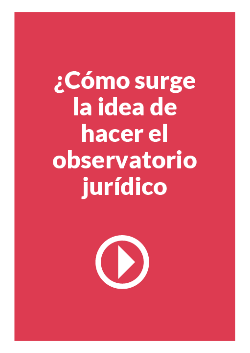  ¿Cómo surge la idea de hacer el observatorio jurídico? 